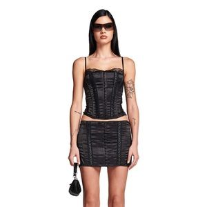 NEW W TAG I.AM.GIA corset top & skirt set. top and skirt are both extra smalls.